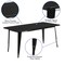 Emma and Oliver Commercial 31.5" x 63" Rectangular Colorful Metal Indoor-Outdoor Dining Table